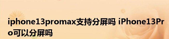 iPhone分屏操作方法（快速掌握iPhone分屏功能，提高工作学习效率）