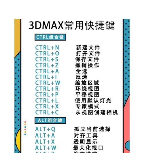 3dsmax快捷键的全面指南（提升您的3D设计效率，掌握3dsmax快捷键技巧）