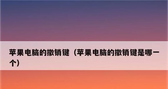 撤销快捷键图文大全——提升办公效率的必备技巧（掌握撤销快捷键，轻松应对操作失误，事半功倍）