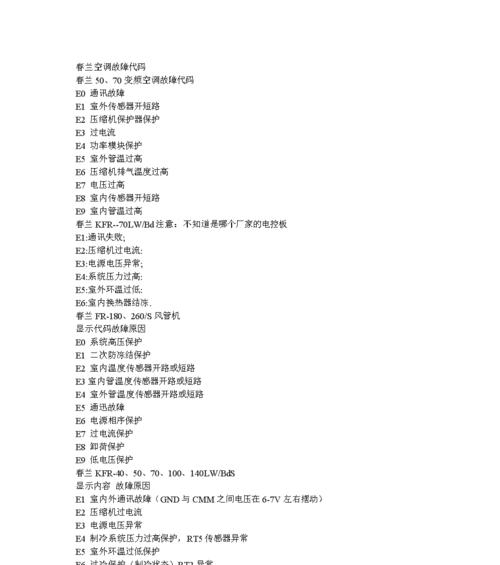 格力空调E5故障代码解决方法（探究格力空调E5故障代码及其解决办法）