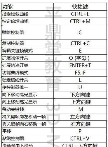 Dmax快捷键大全（掌握Dmax快捷键）