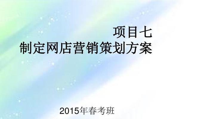 网店推广策划方案（全面分析、精准定位和创意营销）